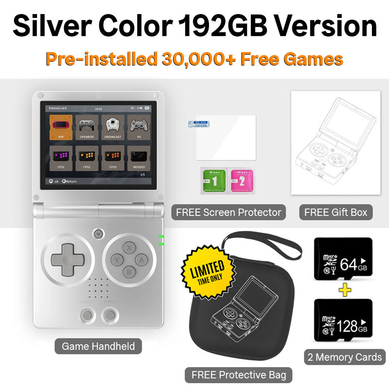 Retro Flip™ Handheld (30,000+ Retro Games Built-in)