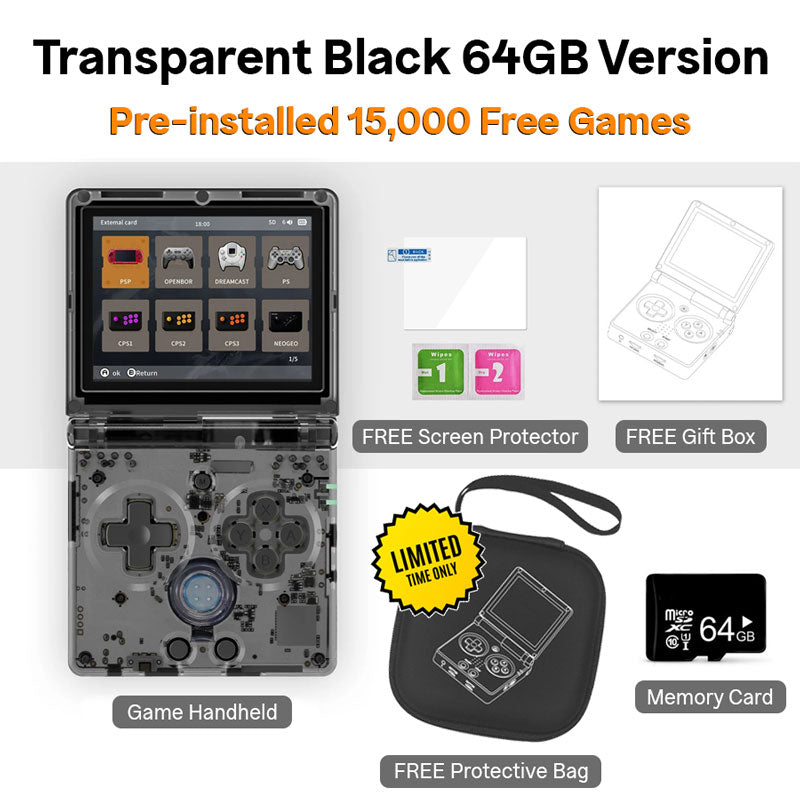 Retro Flip™ Handheld (30,000+ Retro Games Built-in)
